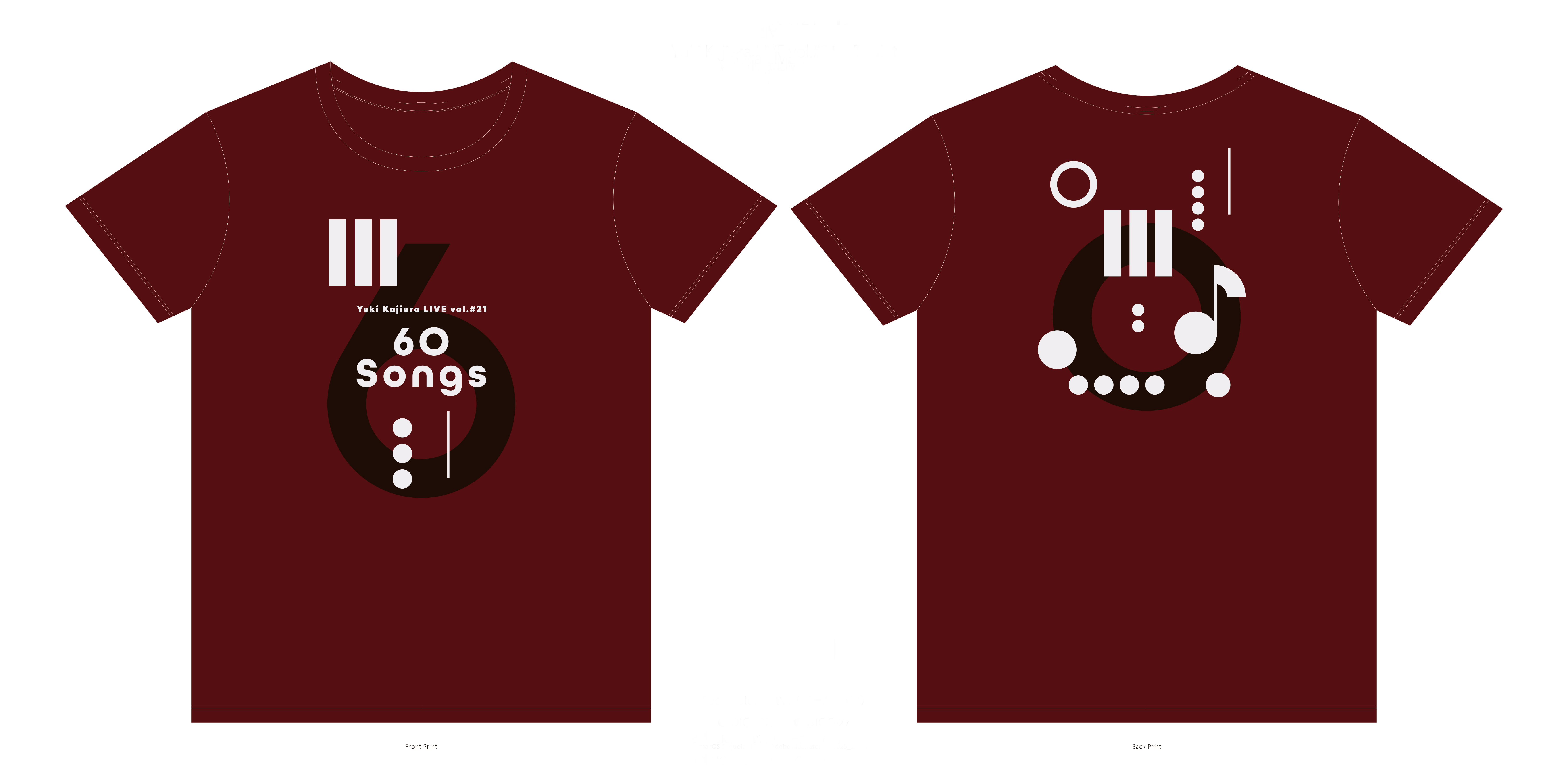 『YKL#21』Tシャツ [バーガンディ]